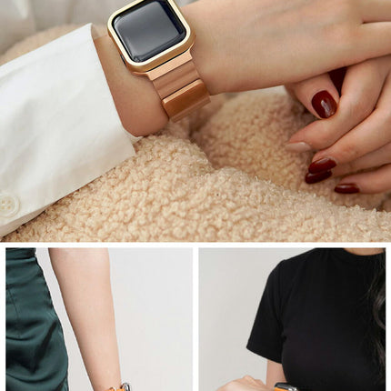 【マグネットレザーバンド】 アップルウォッチ バンド 革 くすみカラー 全機種対応 バンド かわいい 本革 レザー 「 15カラー」 38mm 40mm 41mm 42mm 44mm 45mm apple watch 8 SE2 7 SE 6 5 4 3 バンド