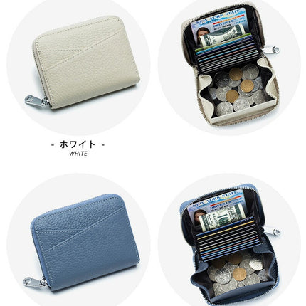 ミニ財布 レディース コンパクト 財布 薄い財布 じゃばら カードケース メンズ コインケース クレジットカード スキミング防止 くすみカラー レザー 本革 牛革 カード入れ ミニウォレット 大容量 小さい財布 小銭入れ ボックス型