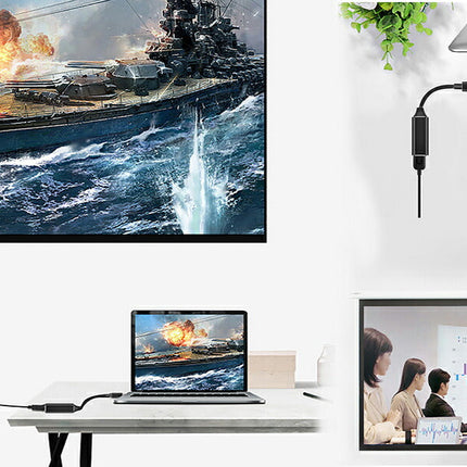 type-c hdmi 変換ケーブル セット HDMI変換 アダプタ + HDMI ケーブル1m  [ 4K/30Hz 高解像度 11.5cm ] USB Type-C to HDMI 変換 アダプタ タイプc hdmi ケーブル 変換アダプター 変換ケーブル typec  [ macbook pro air / chromebook / スマホなど対応 ]