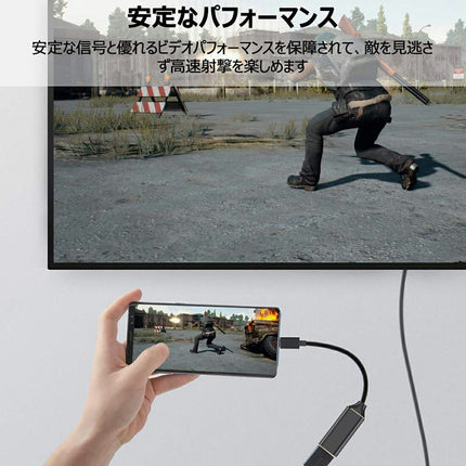 type-c hdmi 変換ケーブル セット HDMI変換 アダプタ + HDMI ケーブル1m  [ 4K/30Hz 高解像度 11.5cm ] USB Type-C to HDMI 変換 アダプタ タイプc hdmi ケーブル 変換アダプター 変換ケーブル typec  [ macbook pro air / chromebook / スマホなど対応 ]