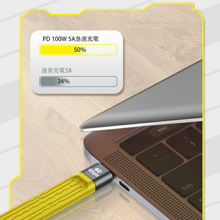 Type c PD 100w 60w 36w 短い充電ケーブル 40Gbps 10Gbps 映像出力 13cm  USB-A to C モバイルバッテリー 用  3タイプ選べる 急速充電対応 充電ケーブル 旅行や出張、外出時など、手軽に充電ができる