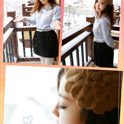 2014/新作/ボリューム　フラワー　ヘアピン　ヘッドドレス　ベレー帽　ヘアアクセサリー/