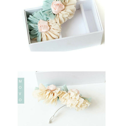 movo　ふんわり フラワー　バレッタ／ヘアアクセサリー　ヘアピン/オシャレ/上品/結婚式/パーティー　