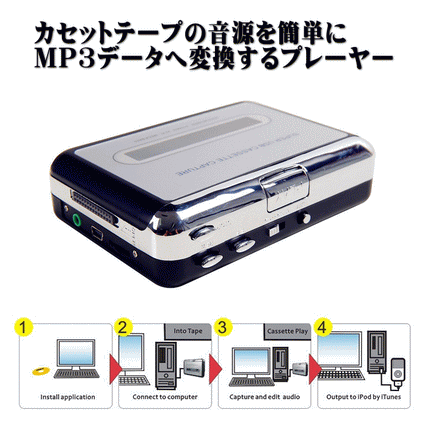 カセットテープ MP3変換プレーヤー  カセットコンバーター