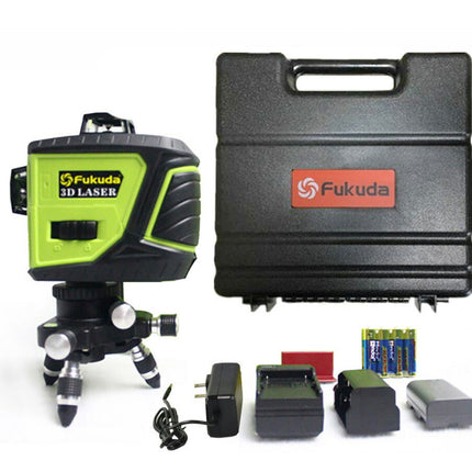 MW-93T-2-3GX墨出し器 PSE認証 シャープビーム(SHARP) 1年保証 FUKUDA 福田 フクダ 12ライングリーンレーザー フルラインレーザー墨出し器 斜線 墨出器 レベル 水平器 レーザー測定器/3D LASER/360°垂直*2・360°水平*1 8倍明るい/すみだし/地墨ポイント/測量/建築