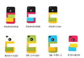 iPhone4 iPhone4S MONDRIAN フラップスタンド内蔵プラスティックケース（カラーバリエ有) ケース カバー/アイフォン/スマホケース/モンドリアン