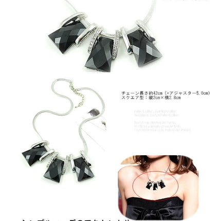 在庫処分★スクエア ネックレス　人気アクセサリー　ネックレス　付け襟