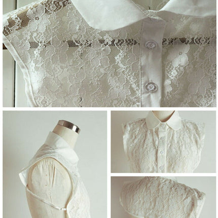 セール★付け襟　シャツ　つけ襟　レース　シャツ襟/丸襟/重ね着/シャツ/レディース/レース/パーティー/二次会/オフィス