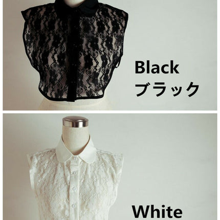 セール★付け襟　シャツ　つけ襟　レース　シャツ襟/丸襟/重ね着/シャツ/レディース/レース/パーティー/二次会/オフィス