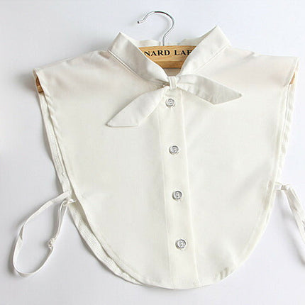 再入荷★リボン　付け襟　シフォン　高品質シャツ襟　白　重ね着シャツ　ホワイトレディース　パーティー/二次会/オフィス