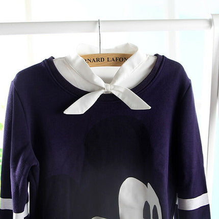 再入荷★リボン　付け襟　シフォン　高品質シャツ襟　白　重ね着シャツ　ホワイトレディース　パーティー/二次会/オフィス