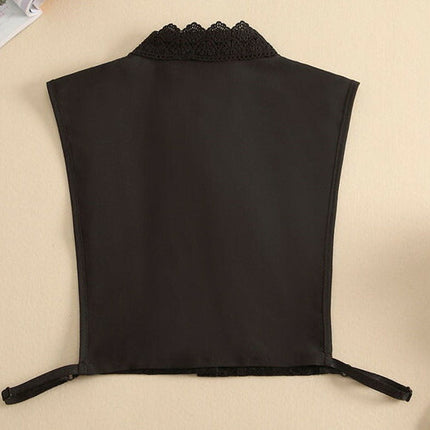 再入荷★付け襟　タートルレース　シャツ襟　白/黒　重ね着シャツ　ホワイト　ブラック　レディース　パーティー/二次会/オフィス