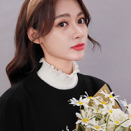 新作★付け襟　タートルレース　シャツ襟　白　重ね着シャツ　ホワイト　　レディース　パーティー/二次会/オフィス