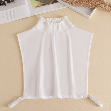 新作★付け襟　タートルレース　シャツ襟　白　重ね着シャツ　ホワイト　　レディース　パーティー/二次会/オフィス