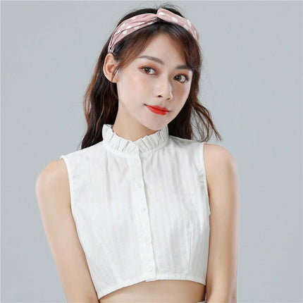 新作★付け襟　タートルレース　シャツ襟　白　重ね着シャツ　ホワイト　レディース　パーティー/二次会/オフィス