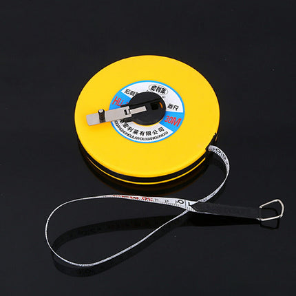 繊維タイプ 20m 巻尺 メジャー リネン ロングタイプ 強化ファイバーグラス グラウンドやコートの整備に 丈夫 長持ち 運動会 体育祭 測量 建築 土木 測定 ガーデニング 陸上競技