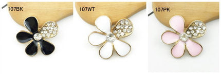 デコパーツ フラワー キラキラ フラワーパーツ  パーツ　ハンドメイドパーツ メタルデコパーツ アクセサリー材料 ゴールド金属カメリアパーツ・1個