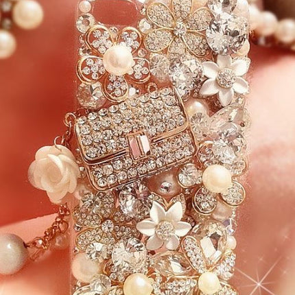 在庫処分★デコパーツ　メタルデコパーツ クリスタル ゴージャス　バッグ ハンドメイドパーツ アクセサリー デコパーツ 金属カメリアパーツ 1個