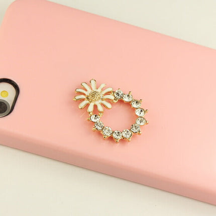 クリスタル　フラワー　リング　ハンドメイドパーツ　アクセサリー　デコパーツ 花　1個　ゴールド金属カメリアパーツ