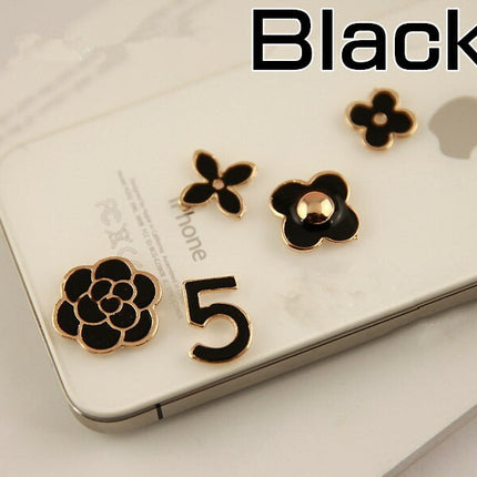 在庫処分★デコパーツ フラワー 山茶花 5点セット ハンドメイドパーツ アクセサリー デコパーツ 金属カメリアパーツ