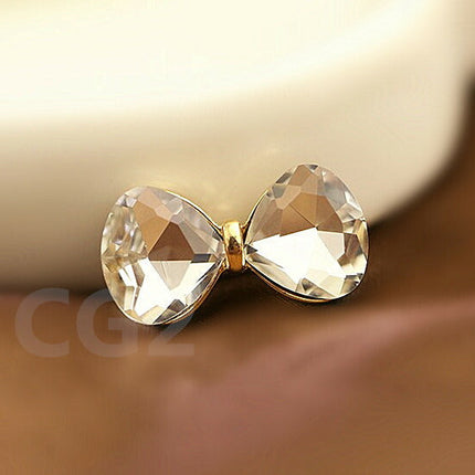 セール★デコパーツ リボン クリスタルストーン メタルパーツ パーツ アクセサリー 金属カメリアパーツ デコ電パーツ 1個