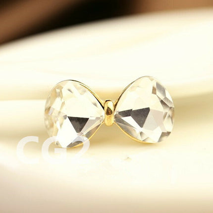 セール★デコパーツ リボン クリスタルストーン メタルパーツ パーツ アクセサリー 金属カメリアパーツ デコ電パーツ 1個