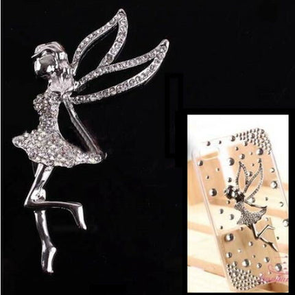 デコパーツ エンジェル 羽パーツ ハンドメイドパーツ　キラキラ シルバー アクセサリー材料 金属カメリアパーツ アクセサリー