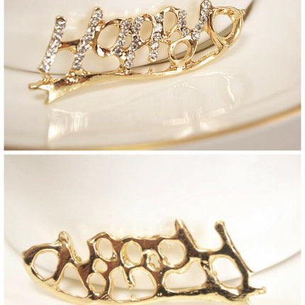 セール★デコパーツ アルファベット HAPPY パーツ ハンドメイドパーツ アクセサリー キラキラ チャーム アクセサリー材料 金属カメリアパーツ