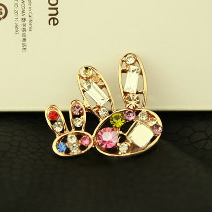 デコパーツ ウサギ ハンドメイドパーツ カラーストーンキャラクターパーツ アクセサリー材料 金属カメリアパーツ