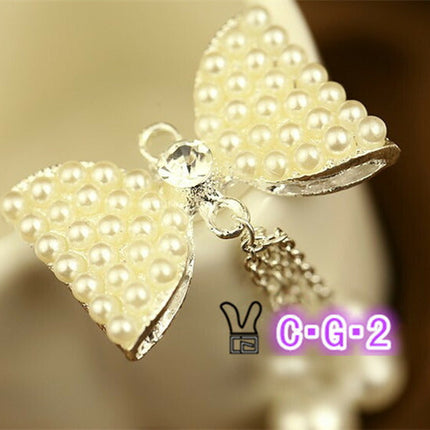 在庫処分★デコパーツ リボン メタルデコパーツ ハンドメイドパーツ　パール　リボンパーツ・チャーム ペンダントトップ シルバー金属カメリアパーツ 1個