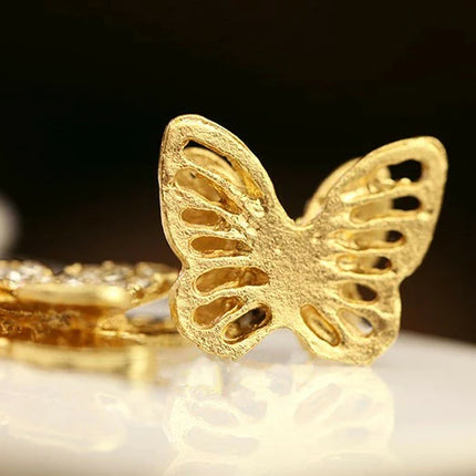 デコパーツ 蝶 バタフライ ゴールド 金属カメリアパーツバタフライパーツ 1個