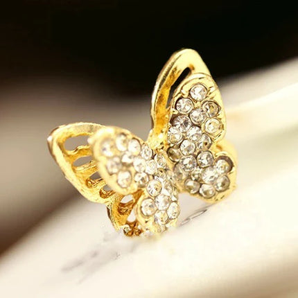 デコパーツ 蝶 バタフライ ゴールド 金属カメリアパーツバタフライパーツ 1個