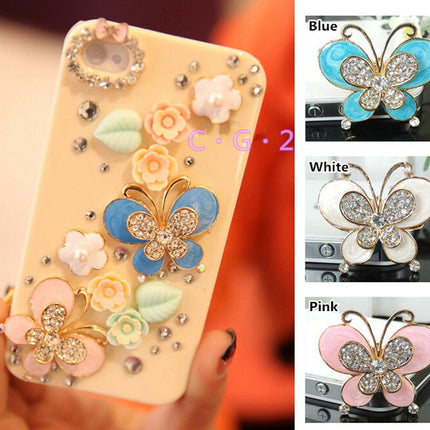 在庫処分★デコパーツ バタフライ 蝶 3色ハンドメイドパーツ アクセサリー デコ電パーツ 金属カメリアパーツ 1個