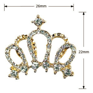 在庫一掃セール★デコパーツ 王冠　ハンドメイドパーツあいデコパーツ ゴールド金属カメリアパーツ・1個