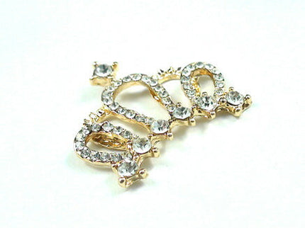 在庫一掃セール★デコパーツ 王冠　ハンドメイドパーツあいデコパーツ ゴールド金属カメリアパーツ・1個