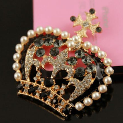 セール★デコパーツ　パール　王冠　ハンドメイドパーツ・アクセサリー・デコパーツ　デコ電パーツ　スワロフスキー　ゴールド金属カメリアパーツ・1個