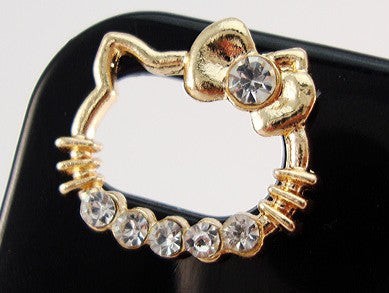 セール★デコパーツ メタルデコパーツ キャラクター ハローキティ  リボン ハンドメイドパーツ iphoneカメラアクセサリー デコパーツ 1個