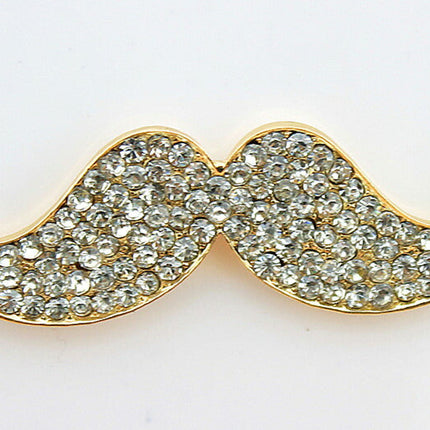 髭・ヒゲ・ハンドメイドパーツ・アクセサリー・デコパーツ　デコ電パーツ　スワロフスキー・金属カメリアパーツ ・1個