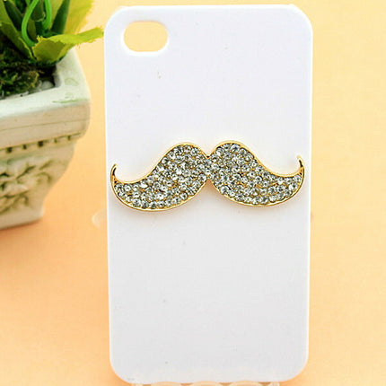 髭・ヒゲ・ハンドメイドパーツ・アクセサリー・デコパーツ　デコ電パーツ　スワロフスキー・金属カメリアパーツ ・1個