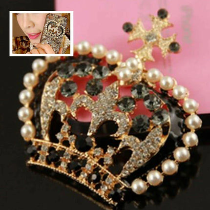 パール　王冠(小）ハンドメイドパーツ・アクセサリー・デコパーツ　デコ電パーツ　スワロフスキー　ゴールド金属カメリアパーツ・1個