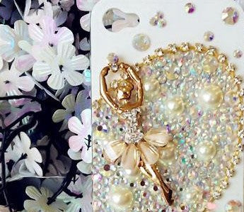 バレエ少女・ハンドメイドパーツ・アクセサリー・デコパーツ ・デコ電パーツ・1個・金属カメリアパーツ