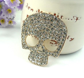 ドクロ・ハンドメイドパーツ・アクセサリー・デコパーツ　スワロフスキー・金属カメリアパーツ ・1個