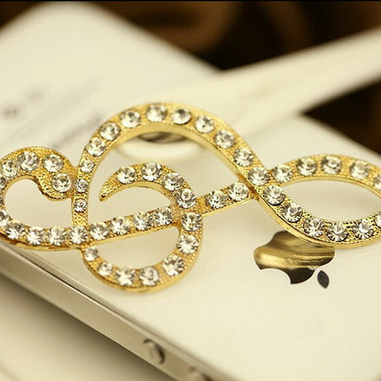 在庫処分★音符♪ハンドメイドパーツ・アクセサリー・デコパーツ　デコ電パーツ　スワロフスキー Music ミュージック・金属カメリアパーツ ・1個