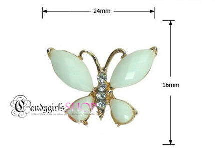 訳あり★デコパーツ バタフライ 蝶 2個セット ハンドメイドパーツ アクセサリー パーツ 金属カメリアパーツ