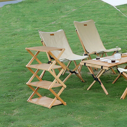 折りたたみラック 竹製 幅50cm/68cm/98cm 2段/3段/4段/5段/6段 棚 収納棚 ウッドラック ナチュラル キャンプ アウトドア ラック 軽量 コンパクト  組み立て不要  植物棚 フラワースタンド 園芸ラック ガーデンラック  キッチンラック ランドリー ベランダラック 収納 インテリア おしゃれ