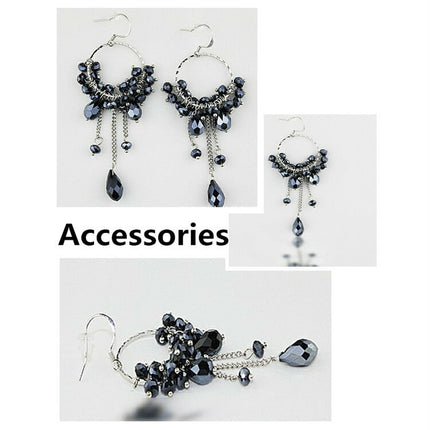 天然水晶　ビ-ズ シルバー925　ピアス　人気　揺れるピアス イヤリング　レディースアクセサリー