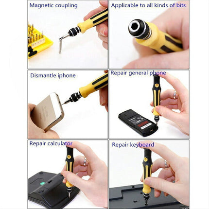 S ドライバーセット 訳あり★46in1 精密 変換名人 曲げられるフレキシブルシャフト付き 多機能 トルクス プラス マイナス ビット ネジ グリップ ピンセット 延長バー マグネット 磁石 スマホ/iPhone/眼鏡/PS3/PS4 工具 専用ケース 修理/分解 ヘッドスローブ ビット付け替え式