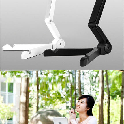 iPad・タブレット スマートフォン対応 折りたたみ式スタンド ホルダー 角度調節可能 コンパクト収納 全キャリア・全機種対応スタンド ホルダー iPad Air・iPad Retina・iPad miniなど7〜10.1インチまで対応 マルチスタンド